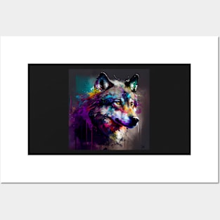 Glitched Wolf Posters and Art